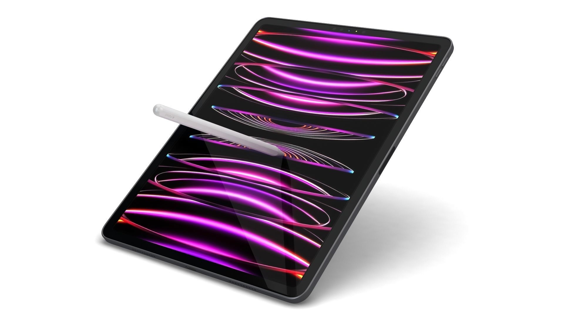 Apple iPad Pro 12-9  2022 All Colors with Pencil Low-poly 3D model_15