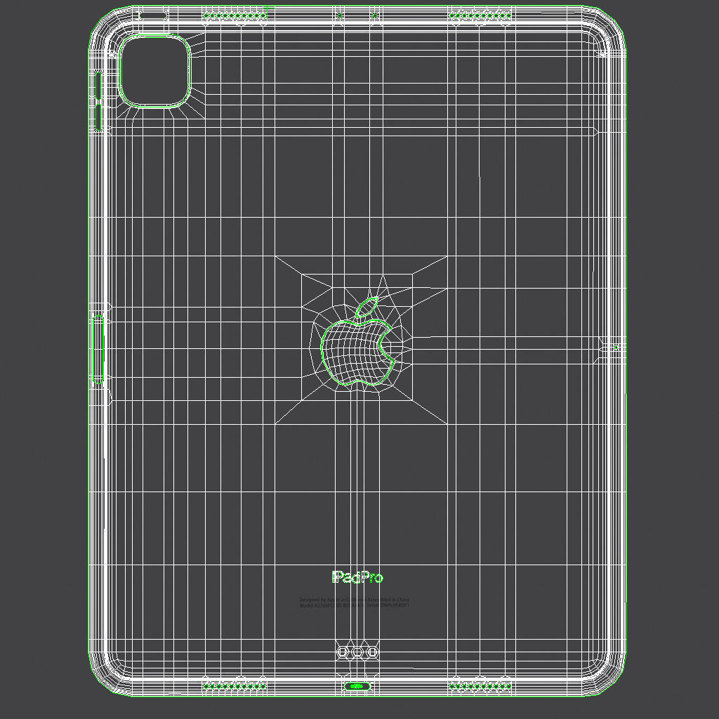 Apple iPad Pro 12-9  2022 All Colors with Pencil Low-poly 3D model_33