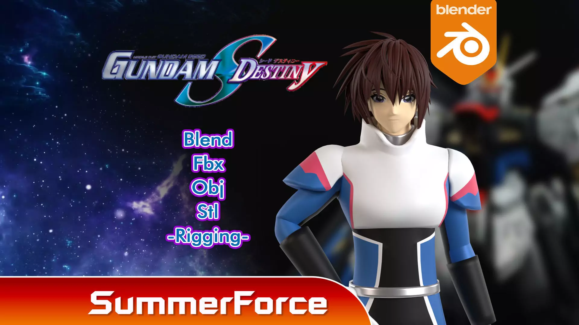Kira Yamato - Gundam Seed Destiny 3D model_0