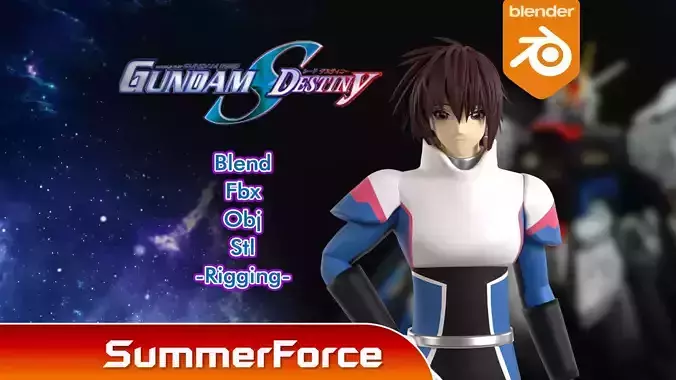 Kira Yamato - Gundam Seed Destiny 3D model