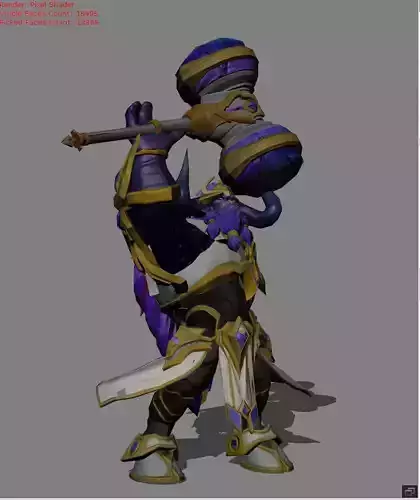 Minotaur Taurus Skin Low-poly 3D model