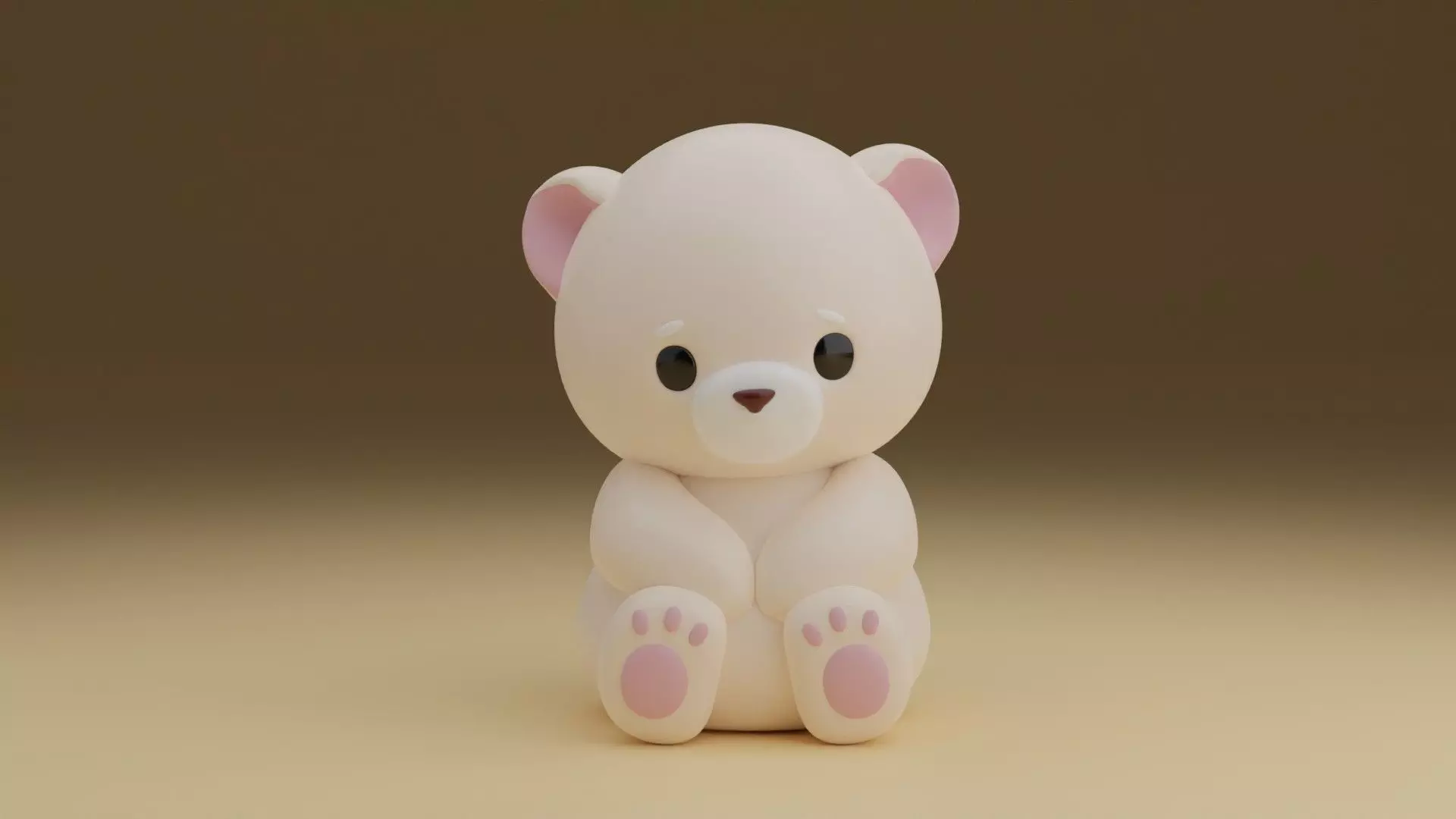depressed bear 3D print model