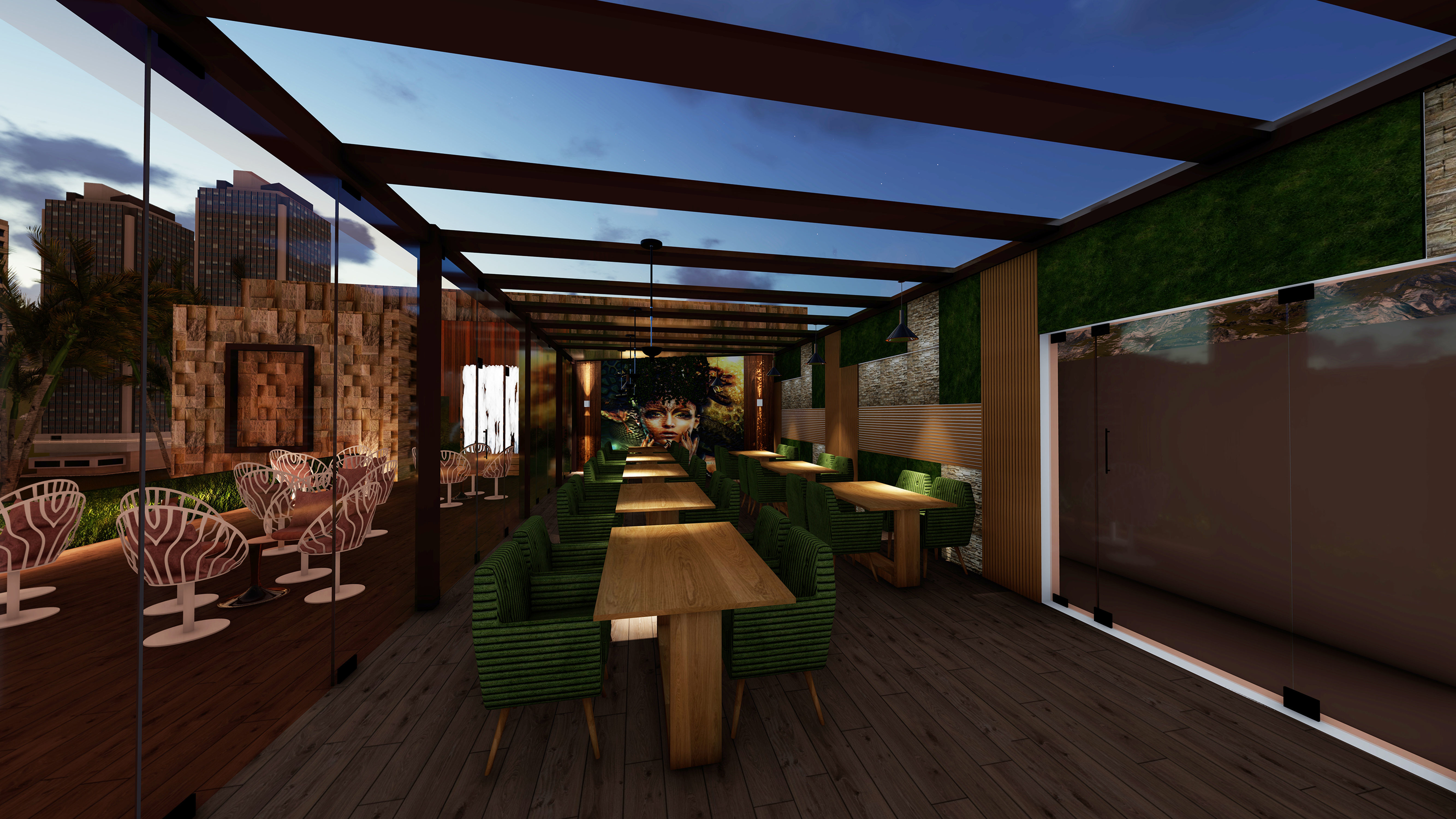 restaurant 3D model_1