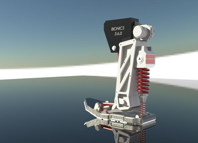 Prosthetic Robotic Leg 3D model_1