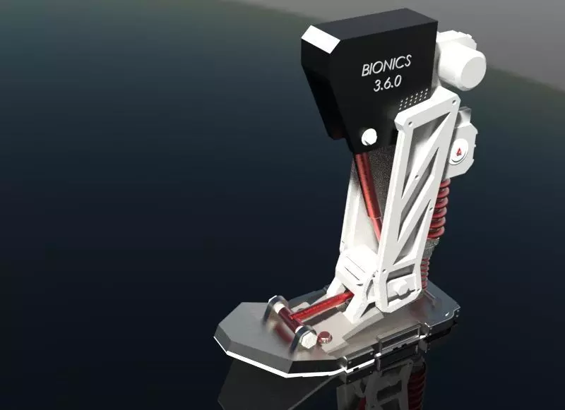 Prosthetic Robotic Leg 3D model_0