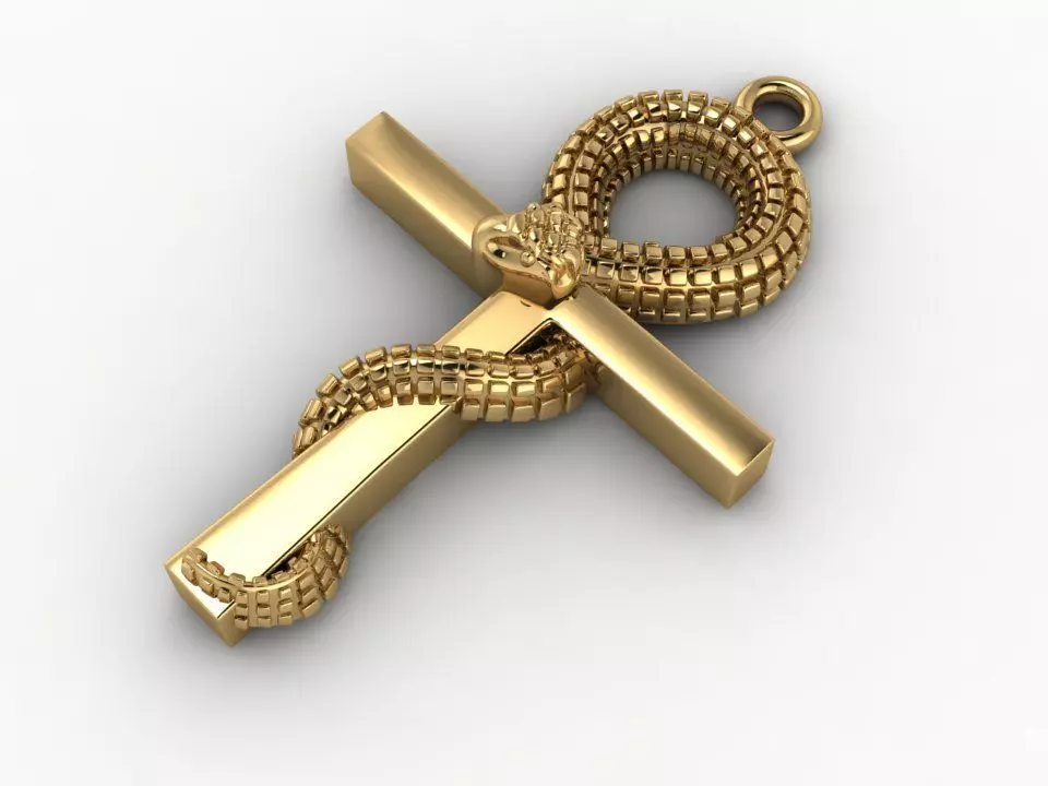 pendant snake 3D print model_0