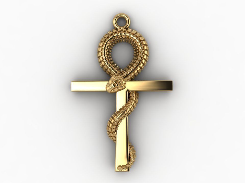 pendant snake 3D print model_1