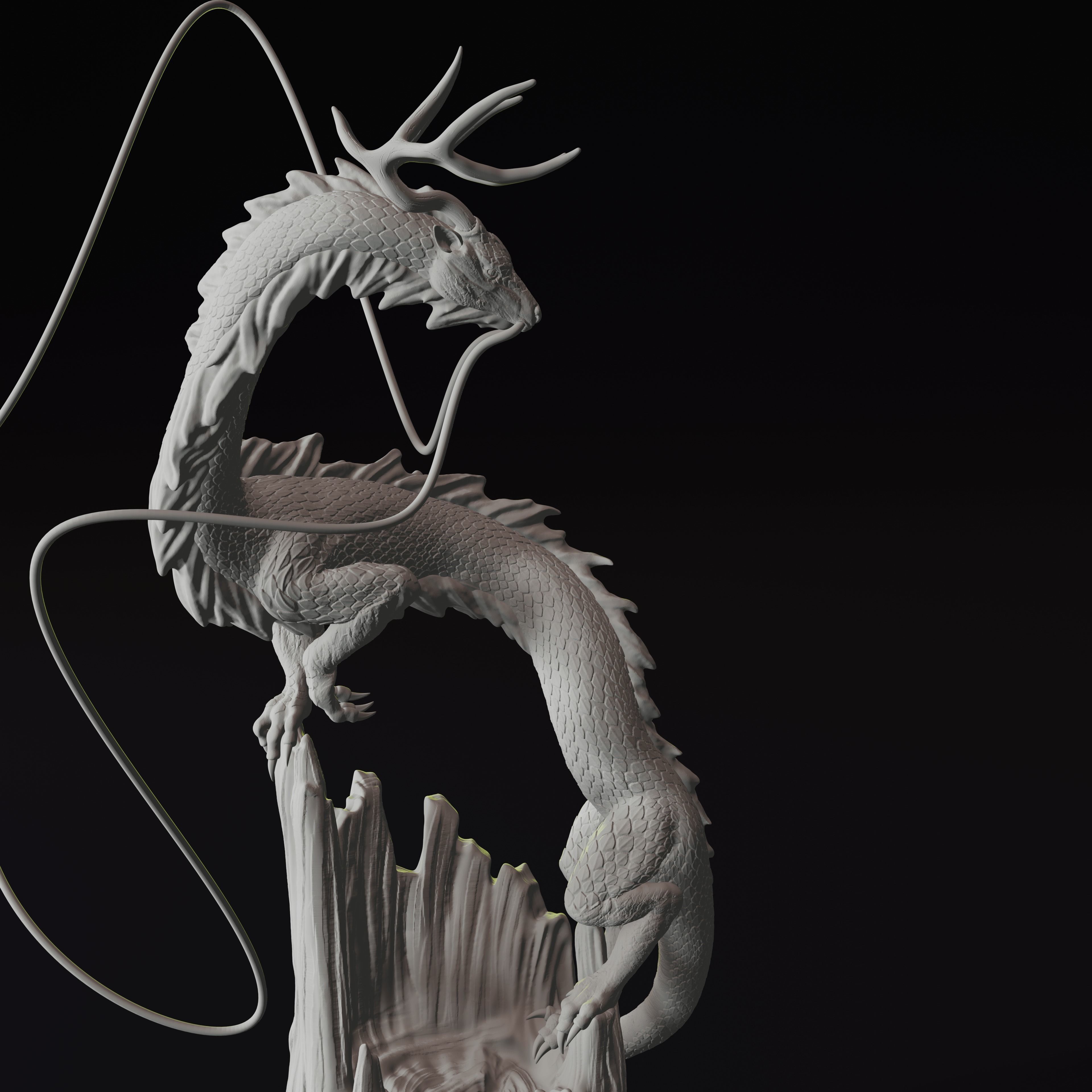 Forest Dragon Eastern Guardian 3D Print Model 3D print model_4