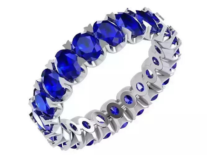 Oval Sapphire Eternity Ring 4344