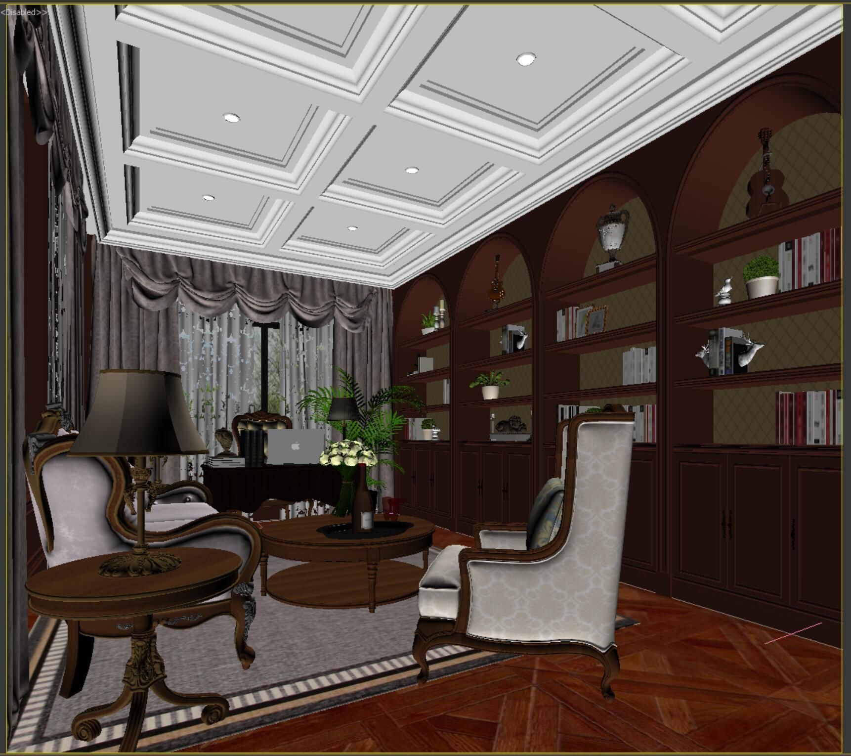 Office interior  3D model_8