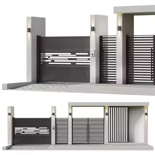 Door Outdoor entrance and fence and graden 07