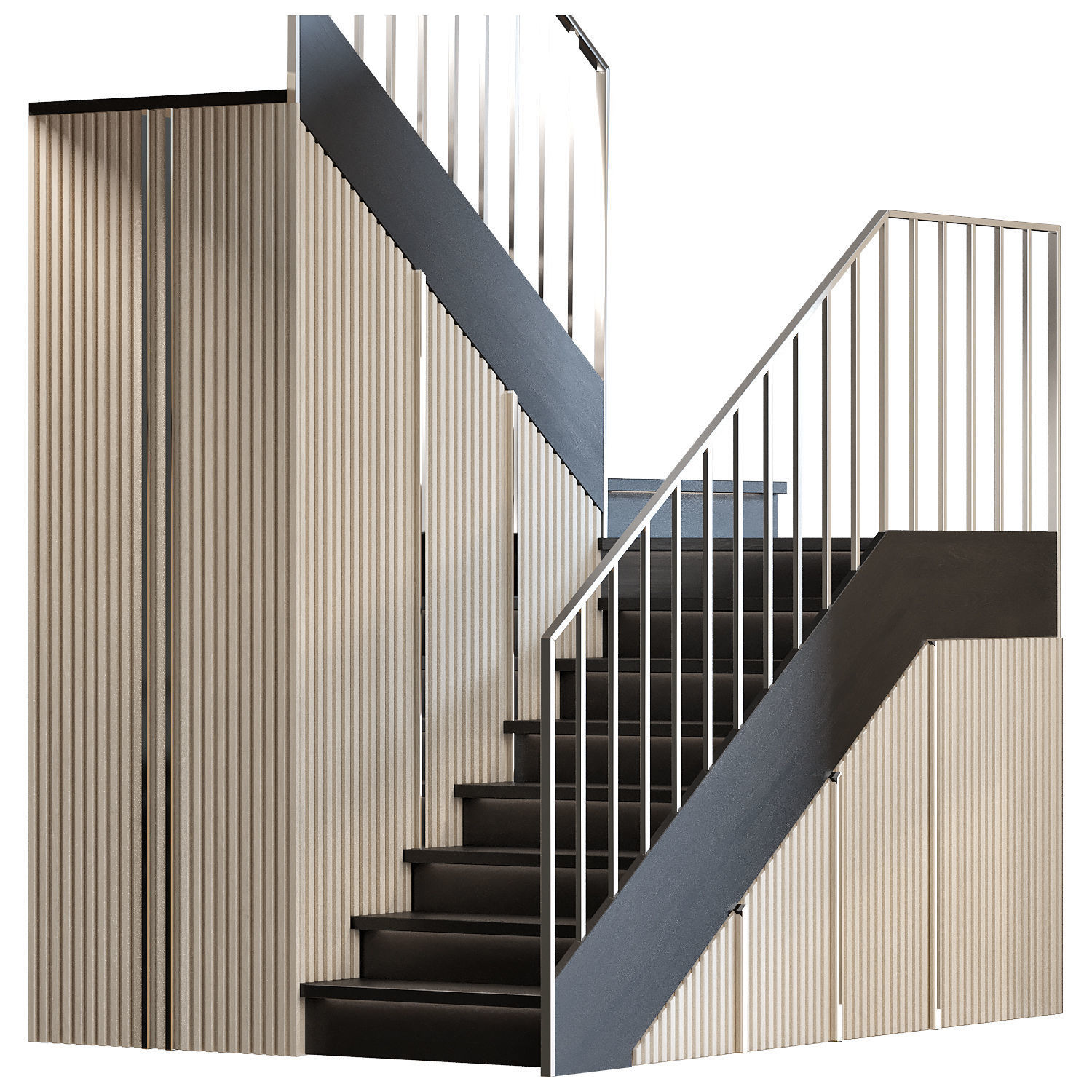 Stair modern 7 3D model_2