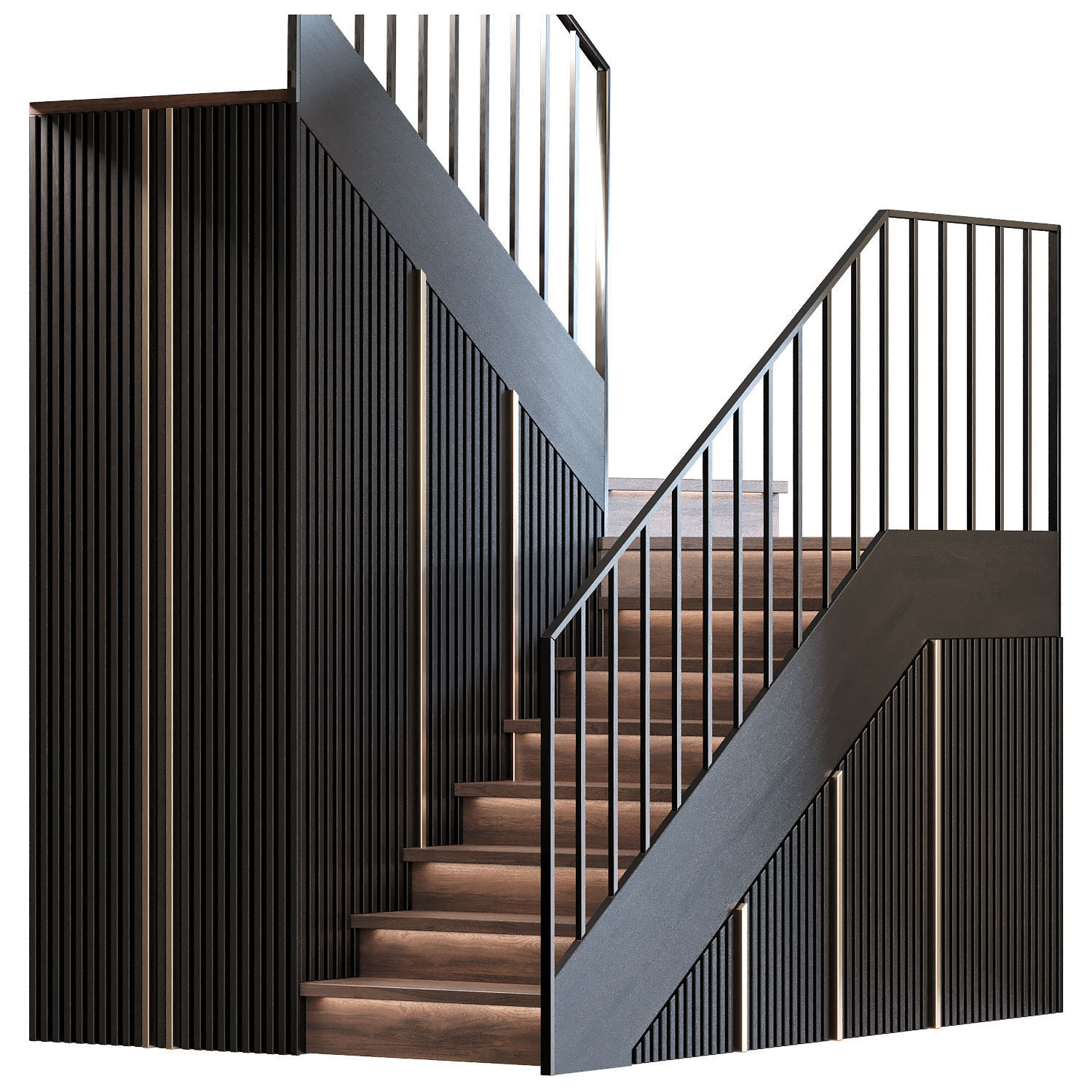 Stair modern 7 3D model_1