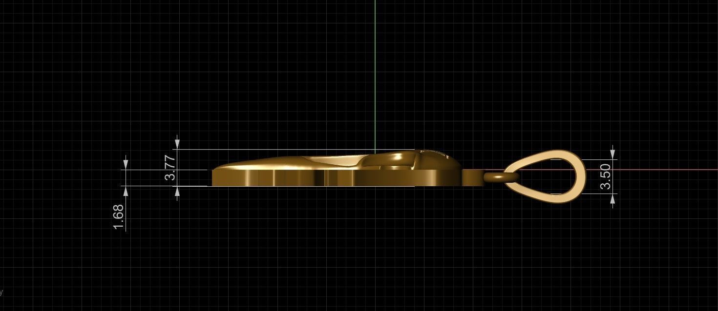 Raven Skull pendant 3D print model_5