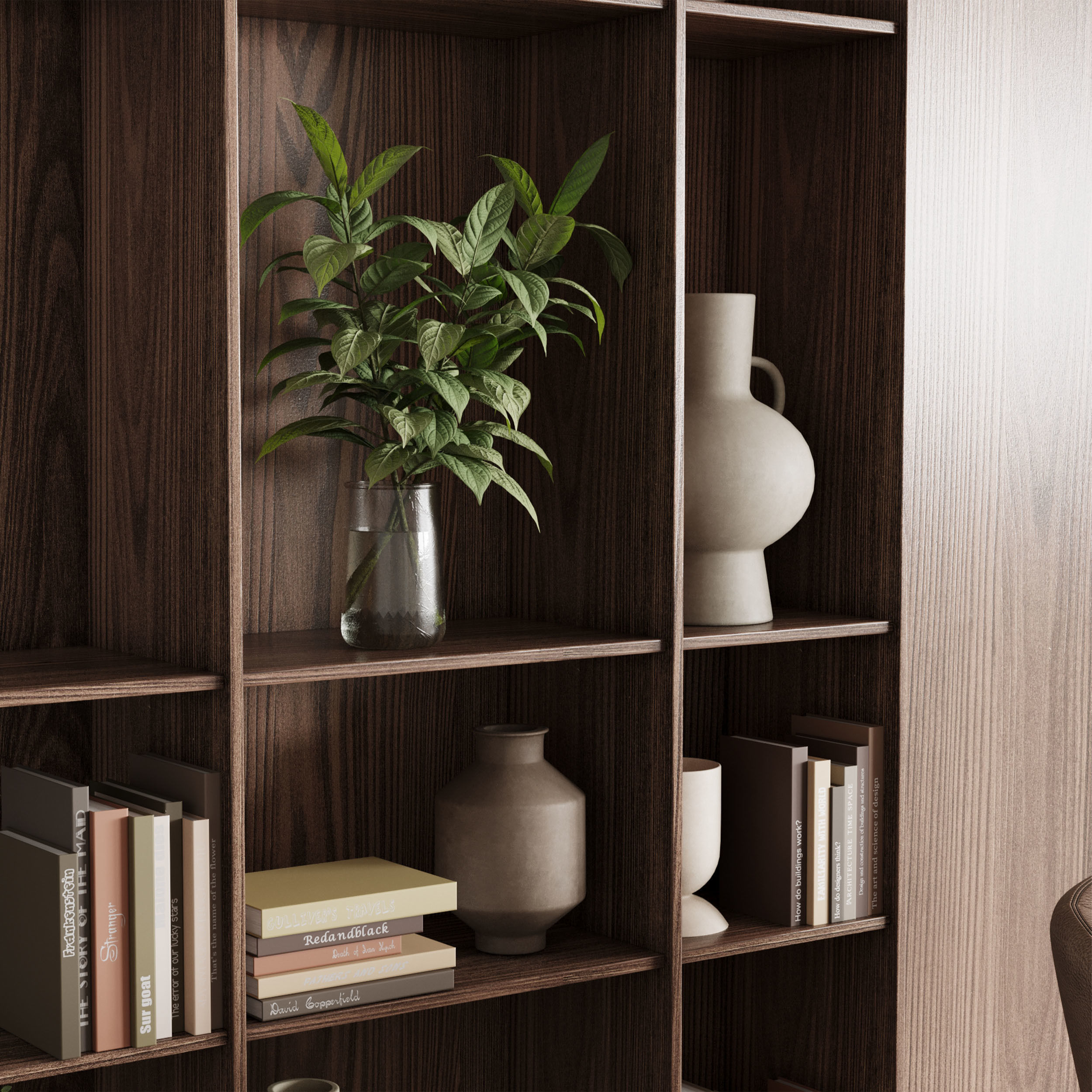 Workplace - Home offfice set - office furniture Low-poly 3D model_2