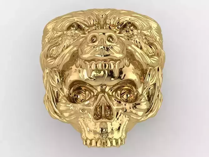 ring skull wolf