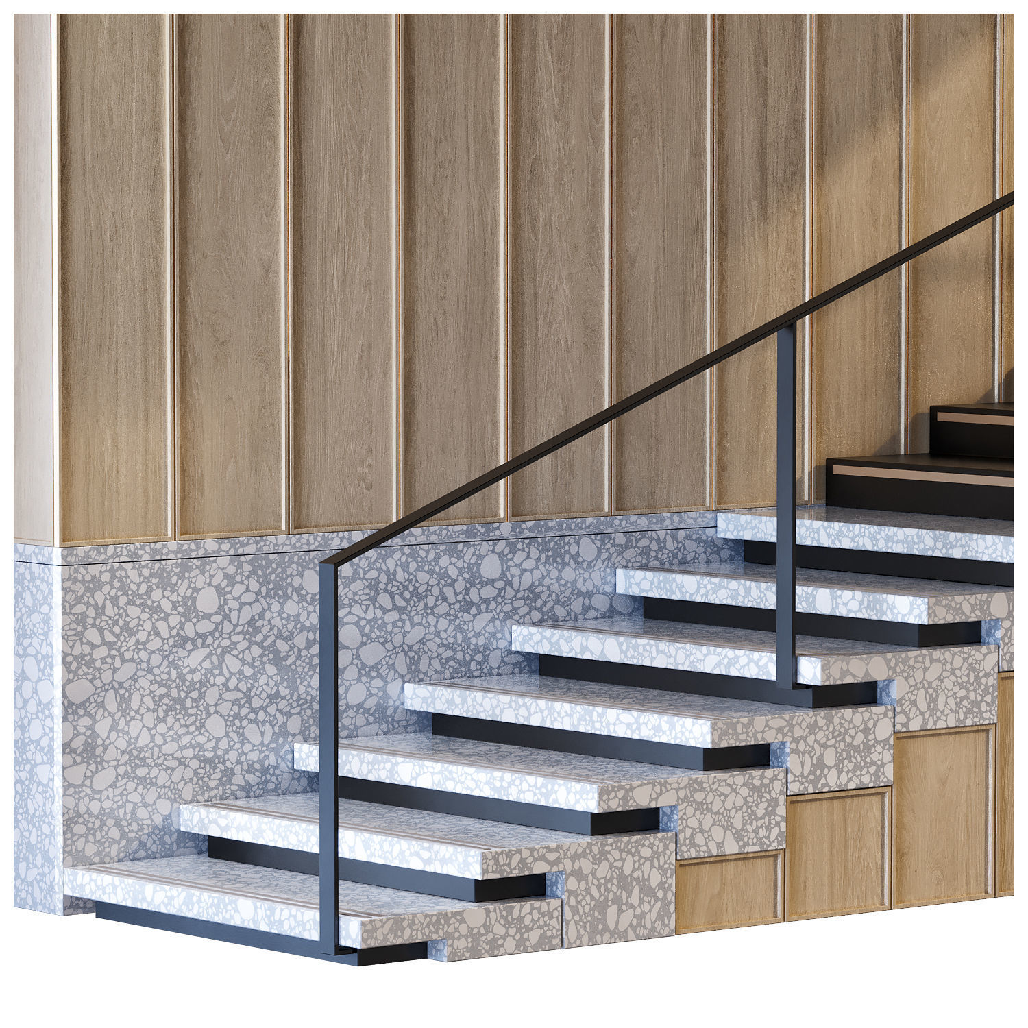 Stair modern 8 3D model_1