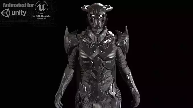 CyberSuit7 Low-poly 3D model