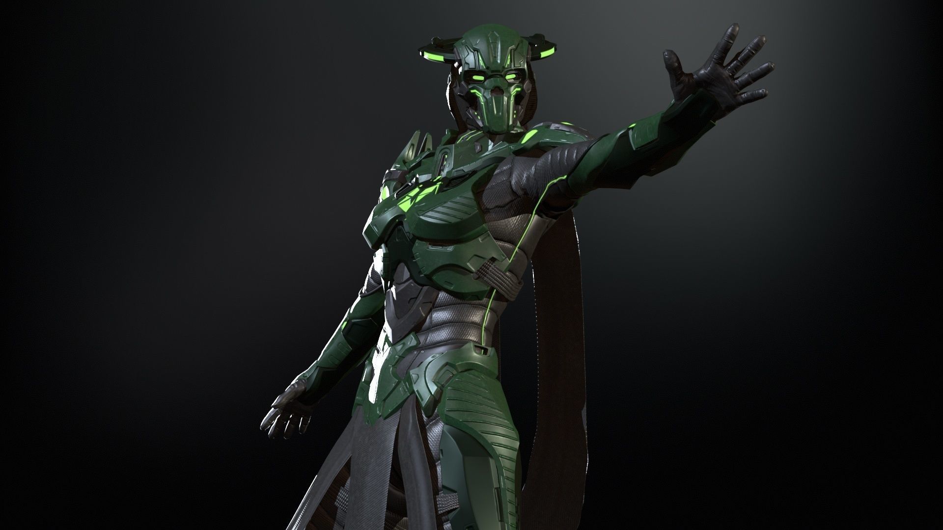 CyberSuit7 Low-poly 3D model_10