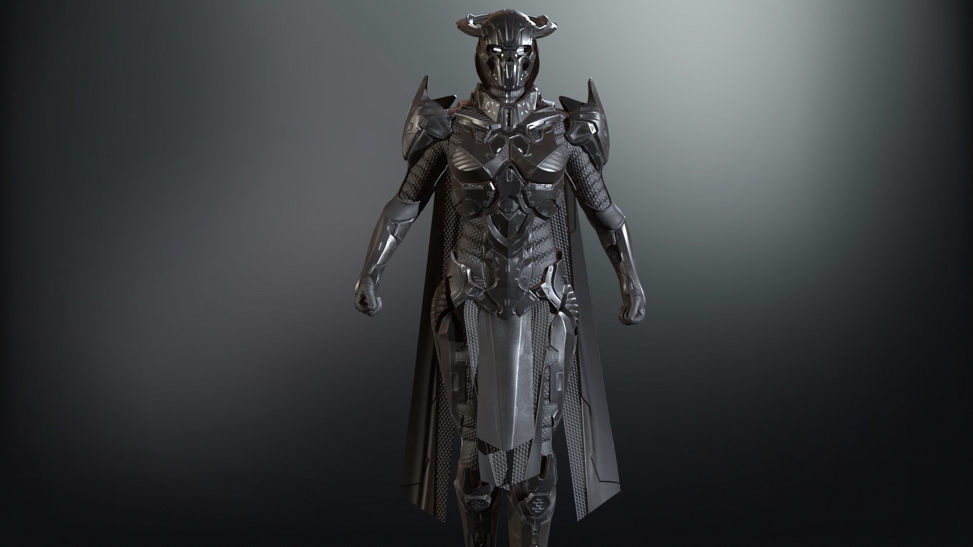 CyberSuit7 Low-poly 3D model_9