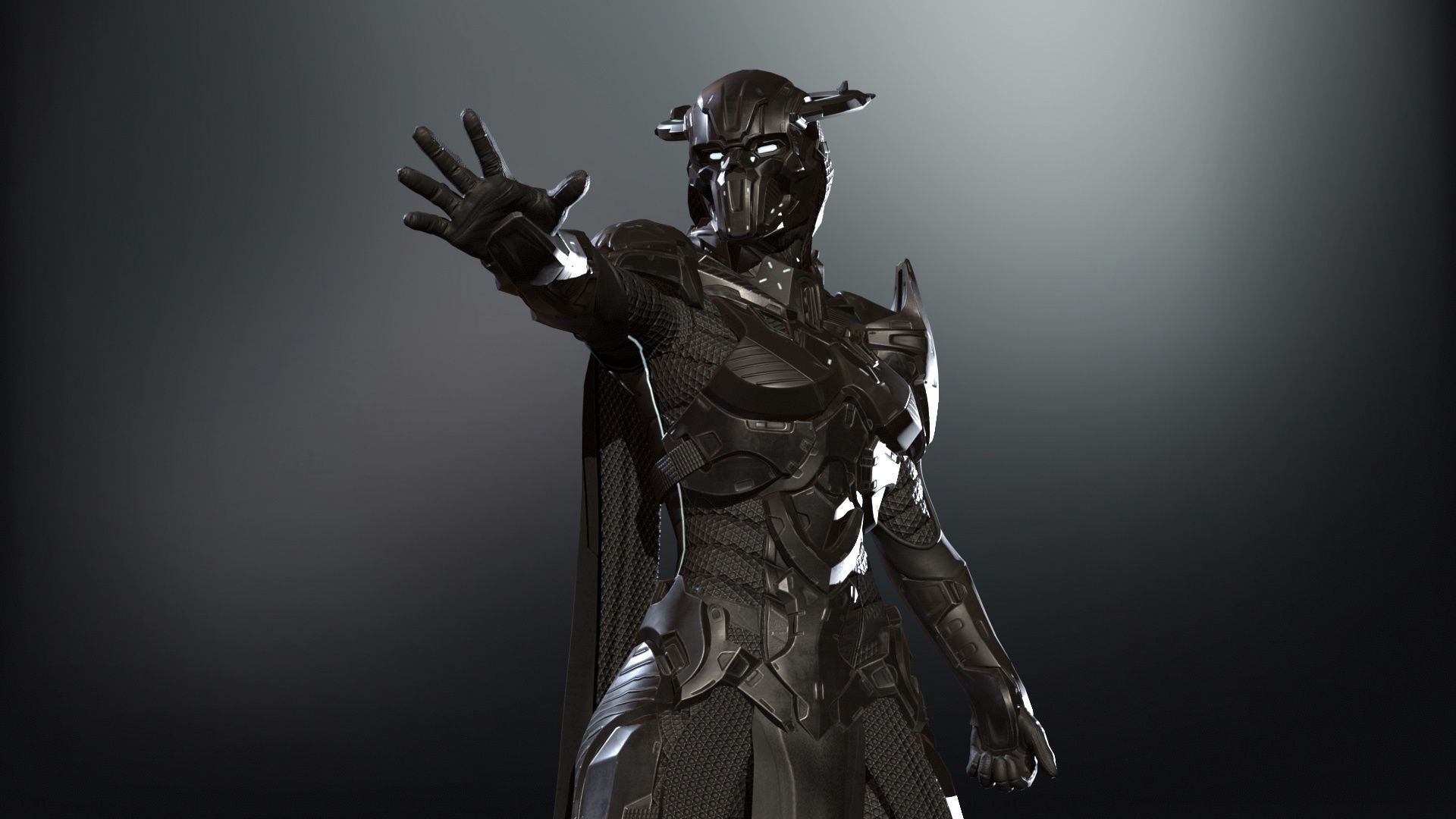 CyberSuit7 Low-poly 3D model_3