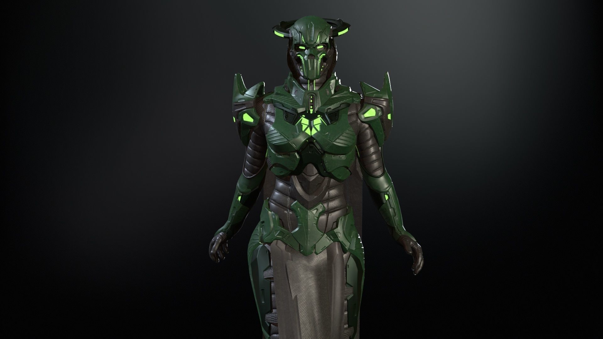 CyberSuit7 Low-poly 3D model_6