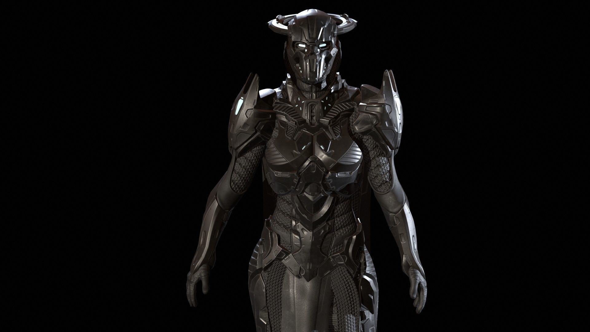 CyberSuit7 Low-poly 3D model_2