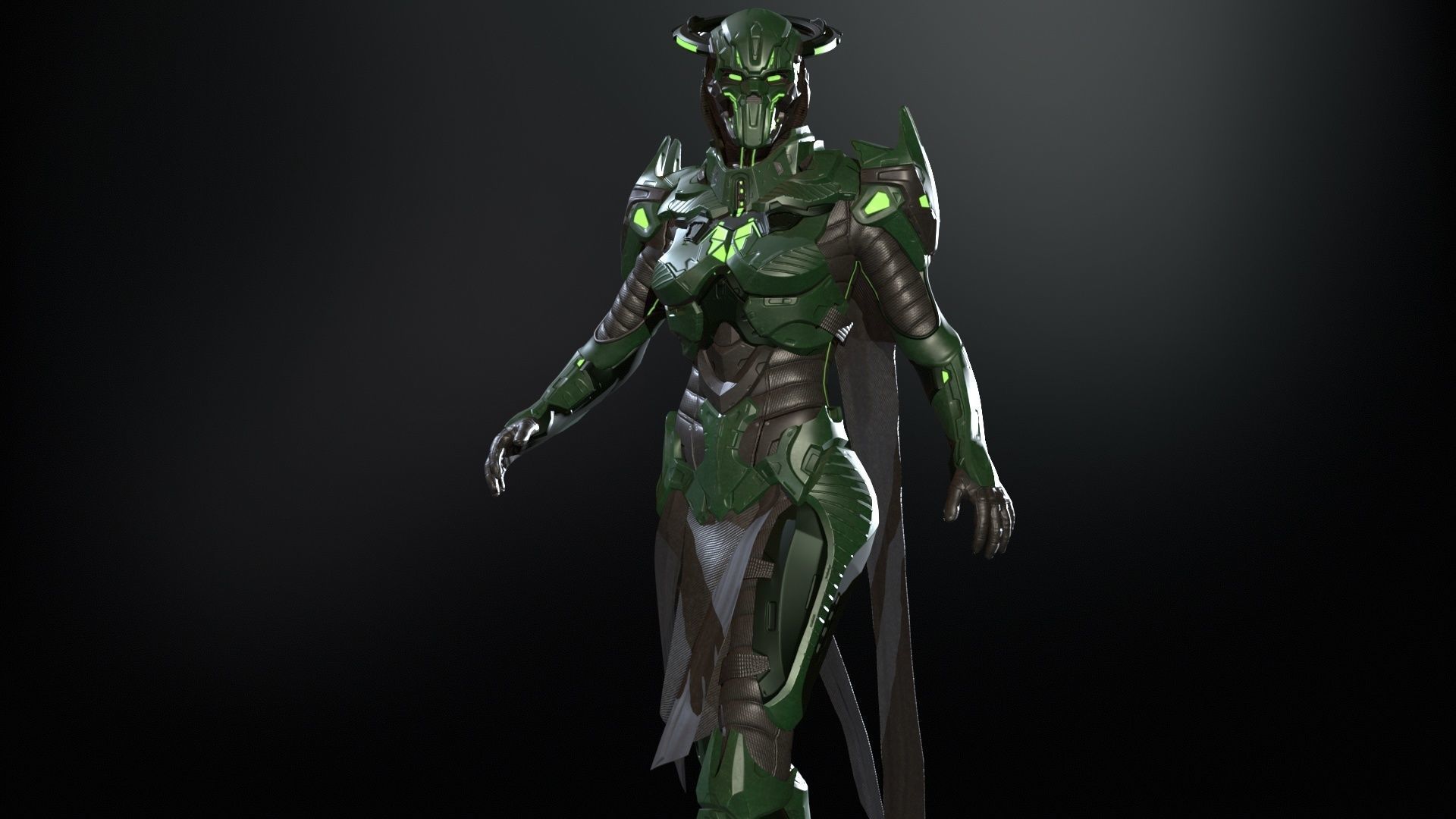 CyberSuit7 Low-poly 3D model_19