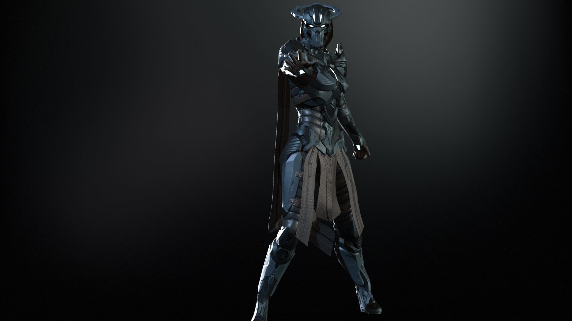 CyberSuit7 Low-poly 3D model_8