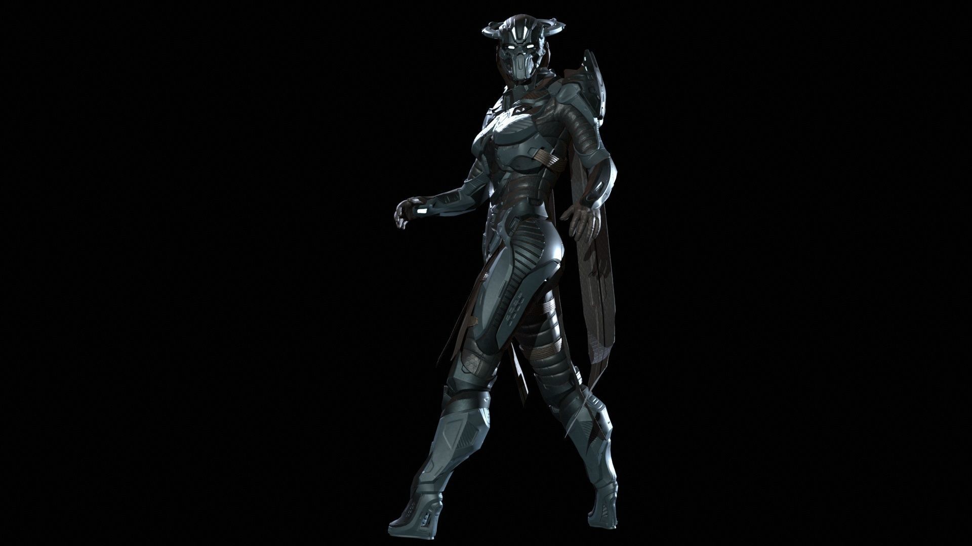 CyberSuit7 Low-poly 3D model_5