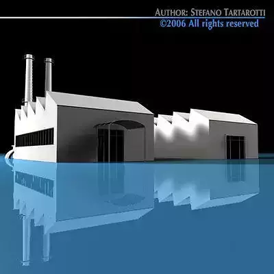 Stilizedcity-factory factory in water