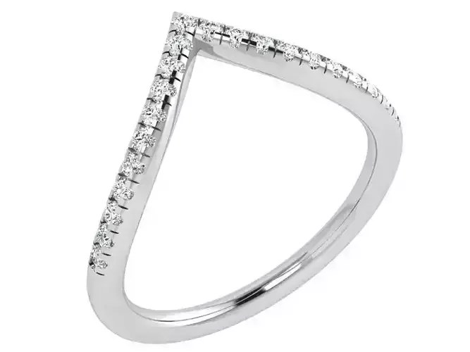 V Style Diamond Ring 4354