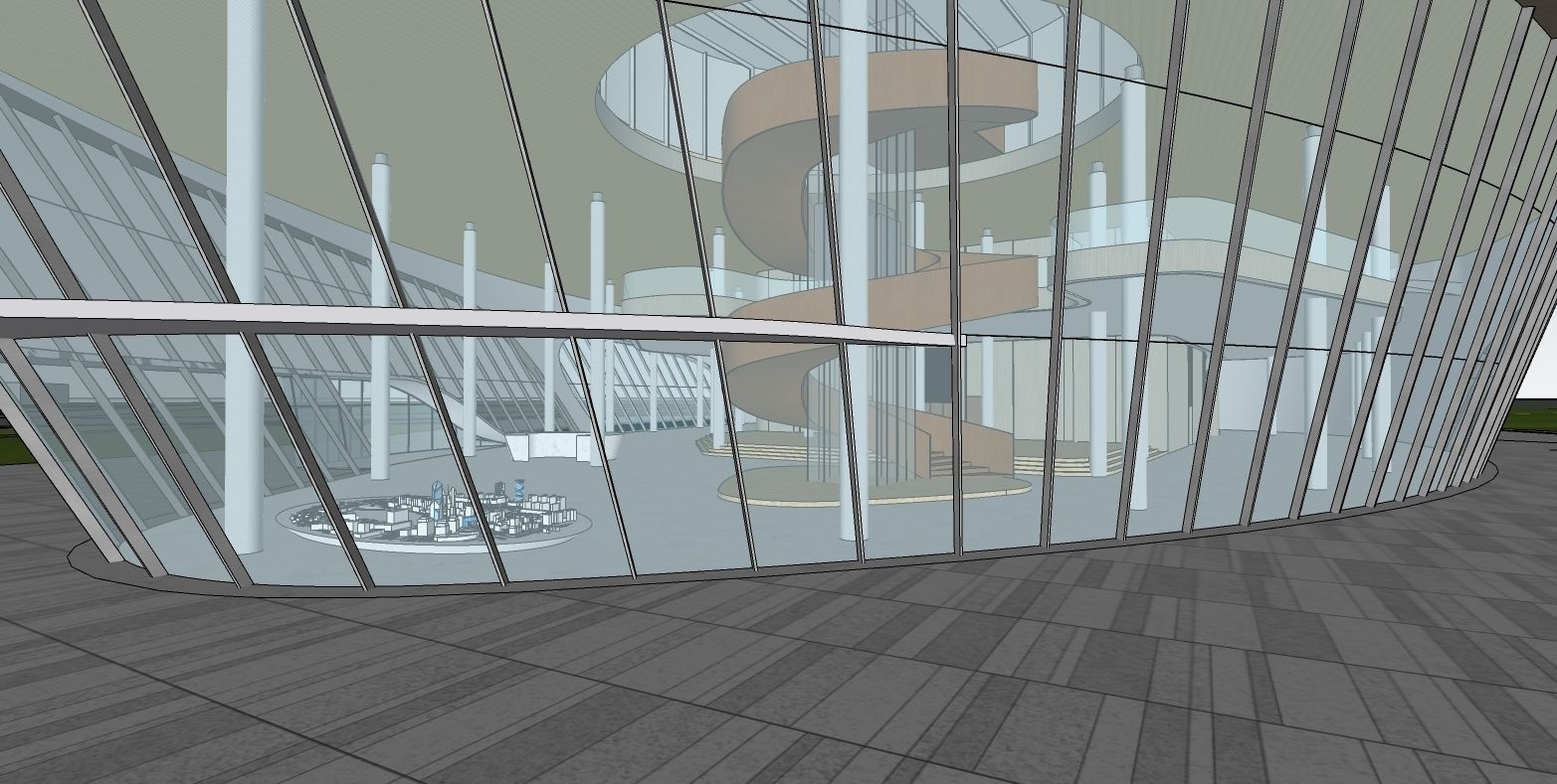 MUSEUM ORGANIC SHAPE PUCLIC BUILDING 3D model_6