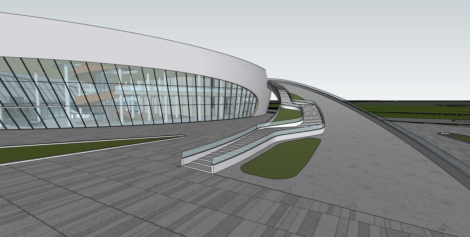 MUSEUM ORGANIC SHAPE PUCLIC BUILDING 3D model_5