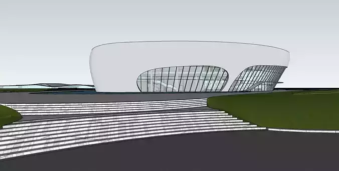 MUSEUM ORGANIC SHAPE PUCLIC BUILDING 3D model