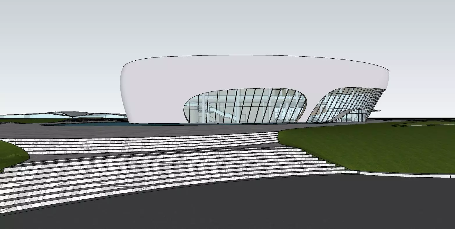MUSEUM ORGANIC SHAPE PUCLIC BUILDING 3D model_0