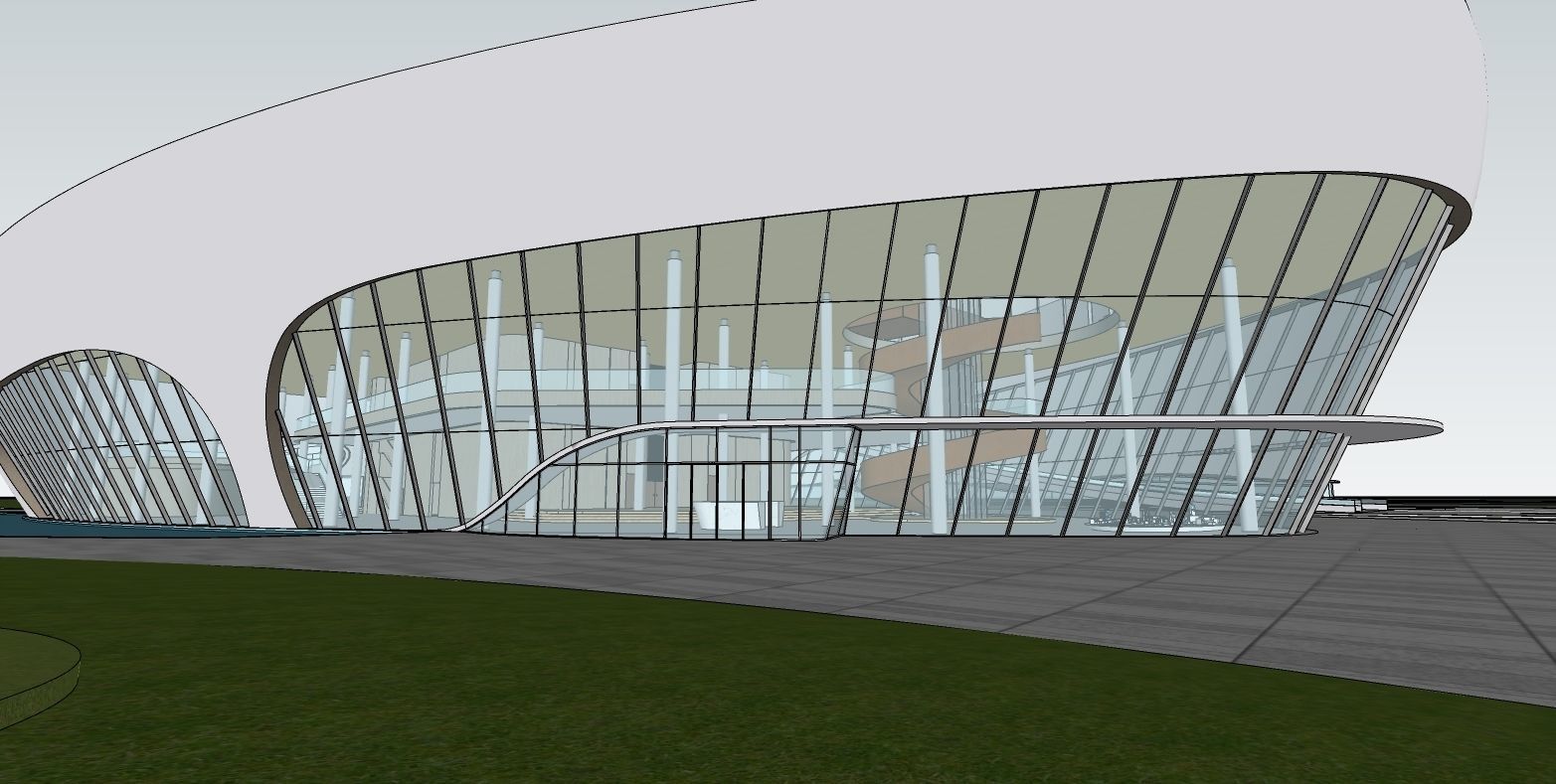 MUSEUM ORGANIC SHAPE PUCLIC BUILDING 3D model_4