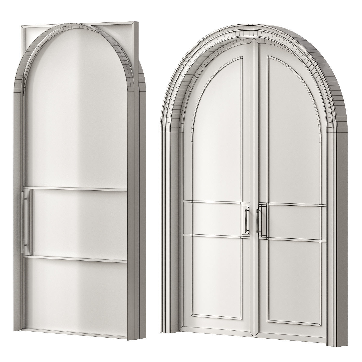 Art deco doors 2 3D model_4