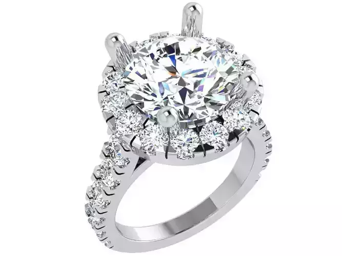 Round Halo Woman Ring 4362