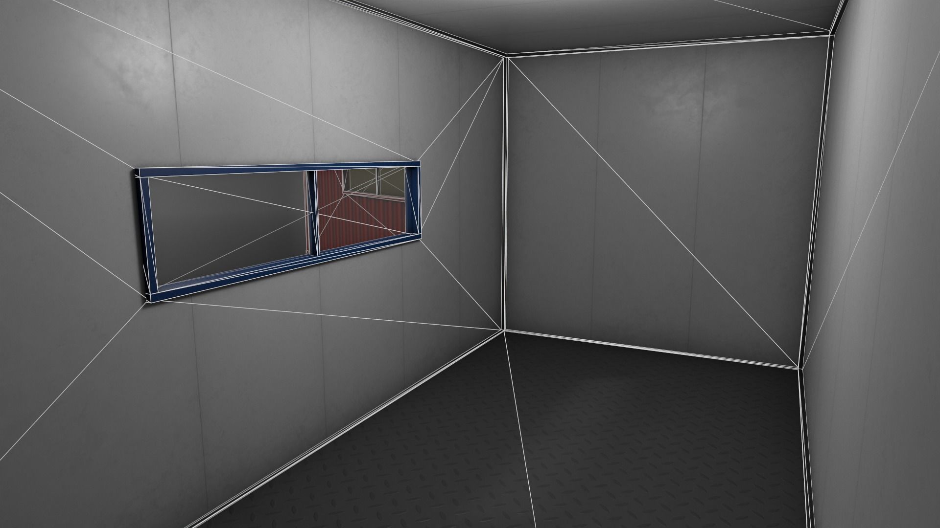 PBR Container House AA 20ft V5 Low-poly 3D model_11