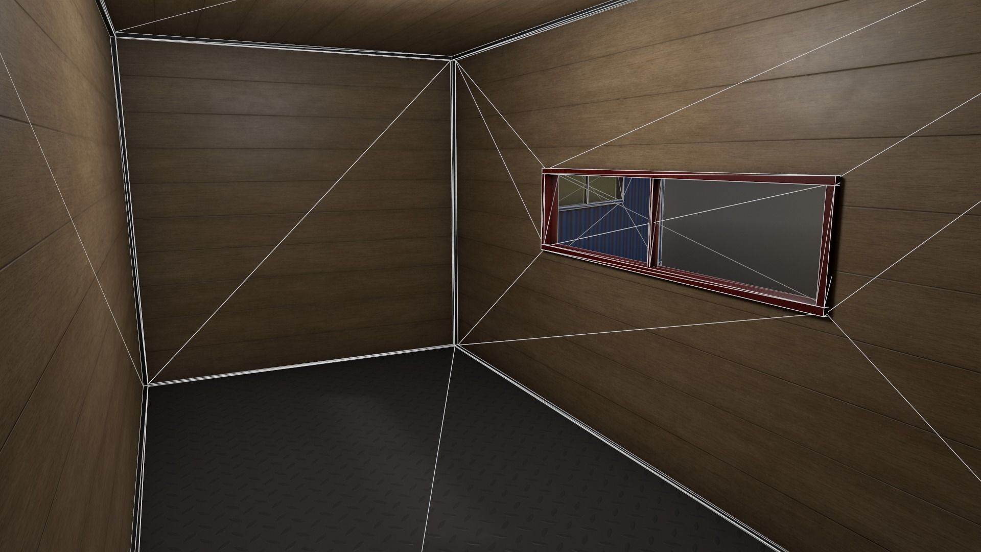 PBR Container House AA 20ft V5 Low-poly 3D model_13