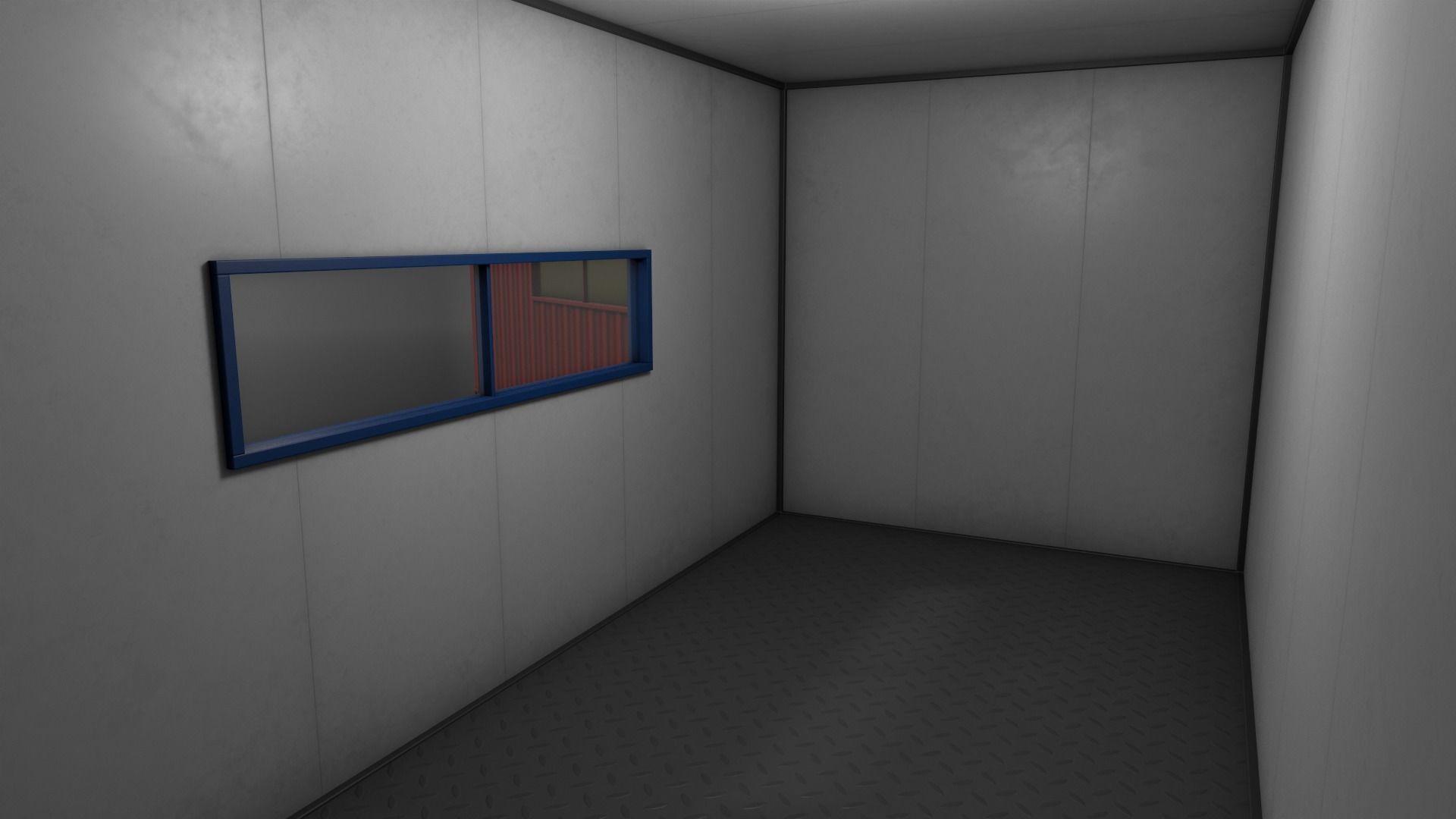 PBR Container House AA 20ft V5 Low-poly 3D model_10