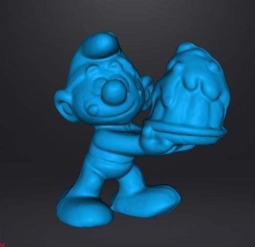 GREEDY SMURF 1980 PVC PLASTIC FIGURE MINIATURE TOY 3D print model_7