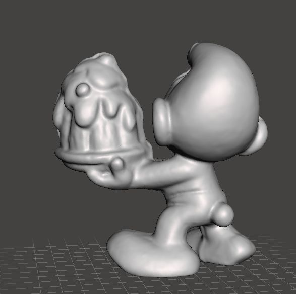 GREEDY SMURF 1980 PVC PLASTIC FIGURE MINIATURE TOY 3D print model_2