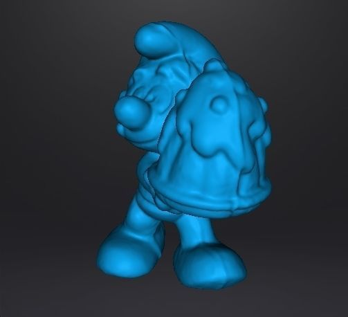 GREEDY SMURF 1980 PVC PLASTIC FIGURE MINIATURE TOY 3D print model_8