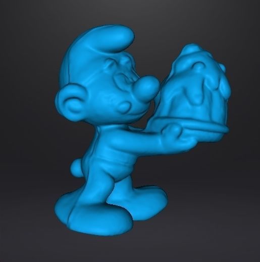 GREEDY SMURF 1980 PVC PLASTIC FIGURE MINIATURE TOY 3D print model_9