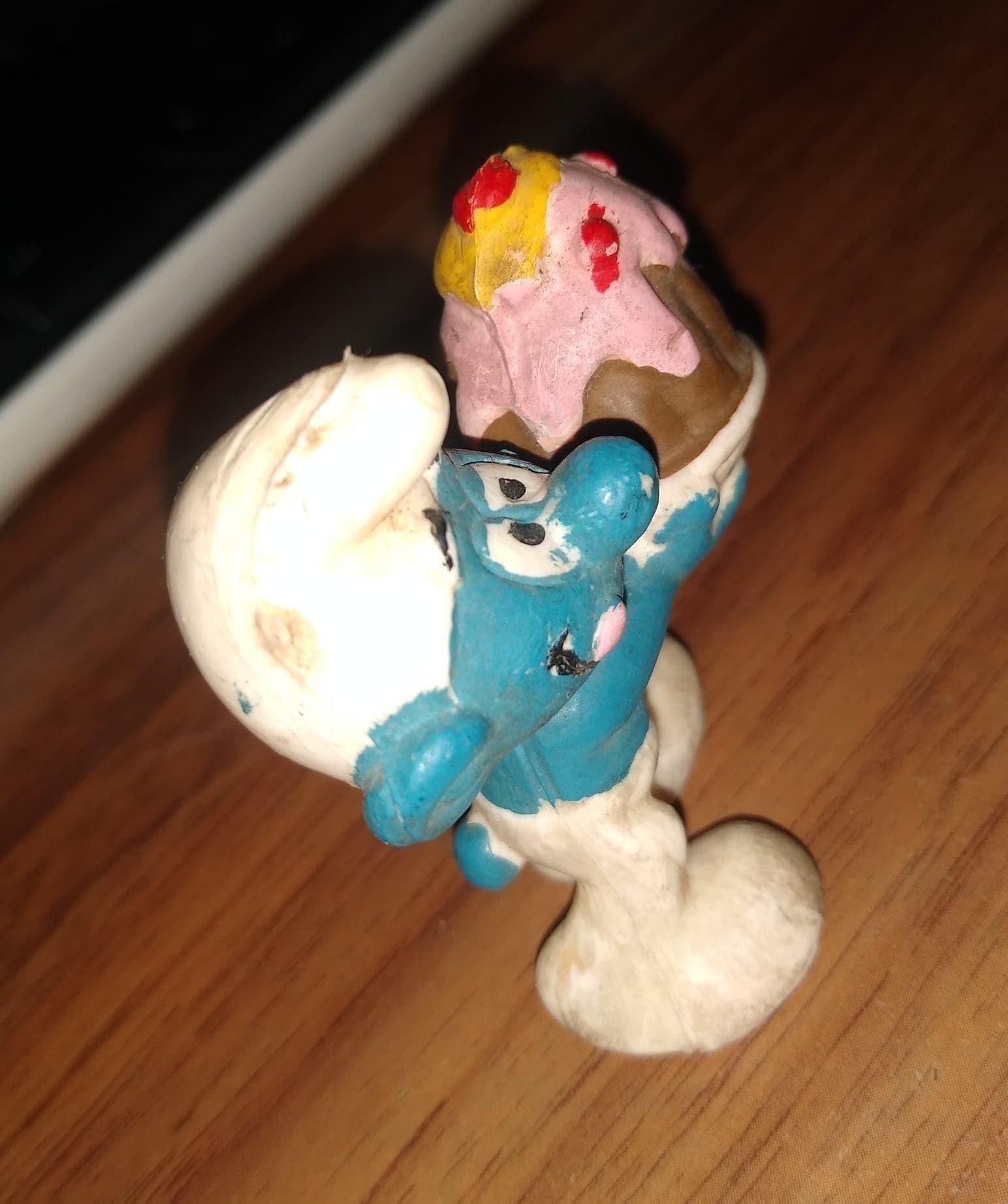 GREEDY SMURF 1980 PVC PLASTIC FIGURE MINIATURE TOY 3D print model_6