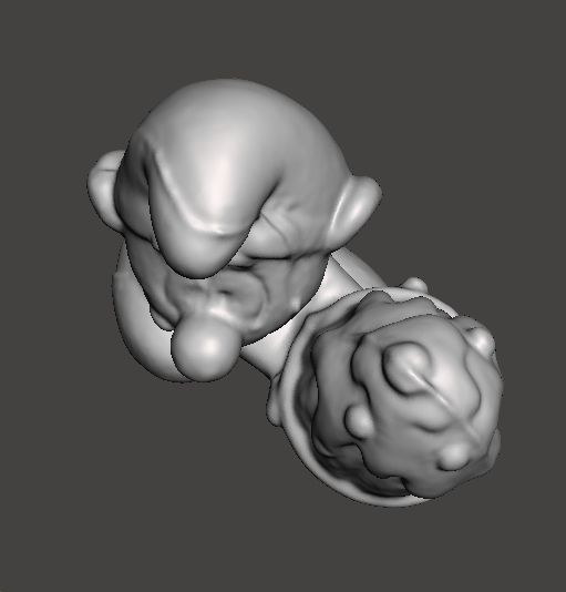 GREEDY SMURF 1980 PVC PLASTIC FIGURE MINIATURE TOY 3D print model_4