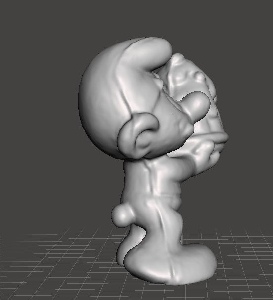 GREEDY SMURF 1980 PVC PLASTIC FIGURE MINIATURE TOY 3D print model_3