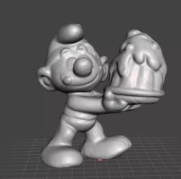 GREEDY SMURF 1980 PVC PLASTIC FIGURE MINIATURE TOY 3D print model_0